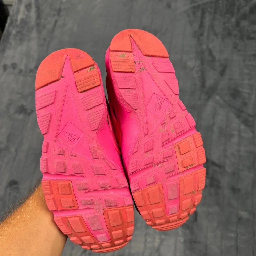 Nike Air Huarache Run Kids Hyper Pink Sneakers 654275-607 Size 5Y